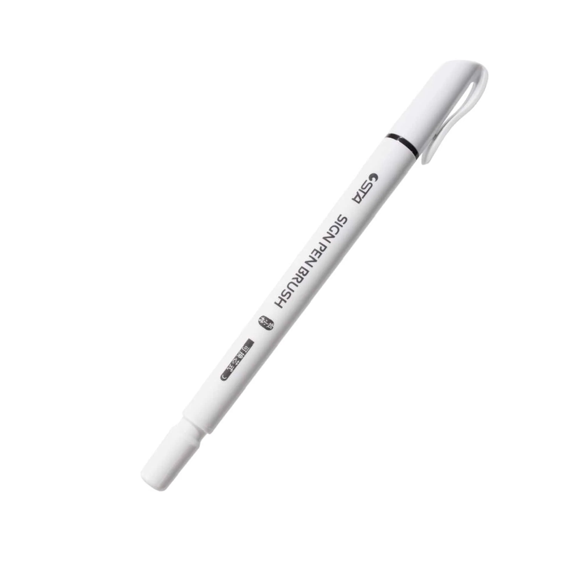 4-Piece Refillable Black Brush Markers - Image 8