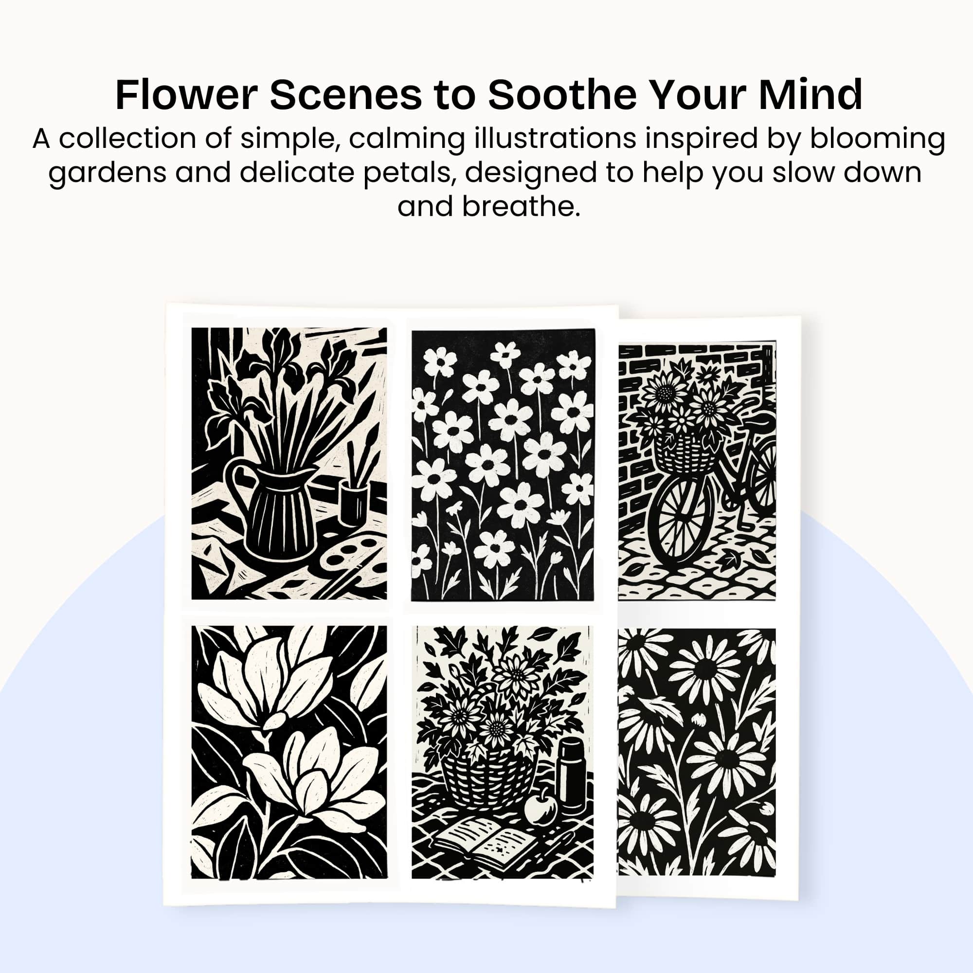 One Color Coloring Book - Flowers Edition - Image 4