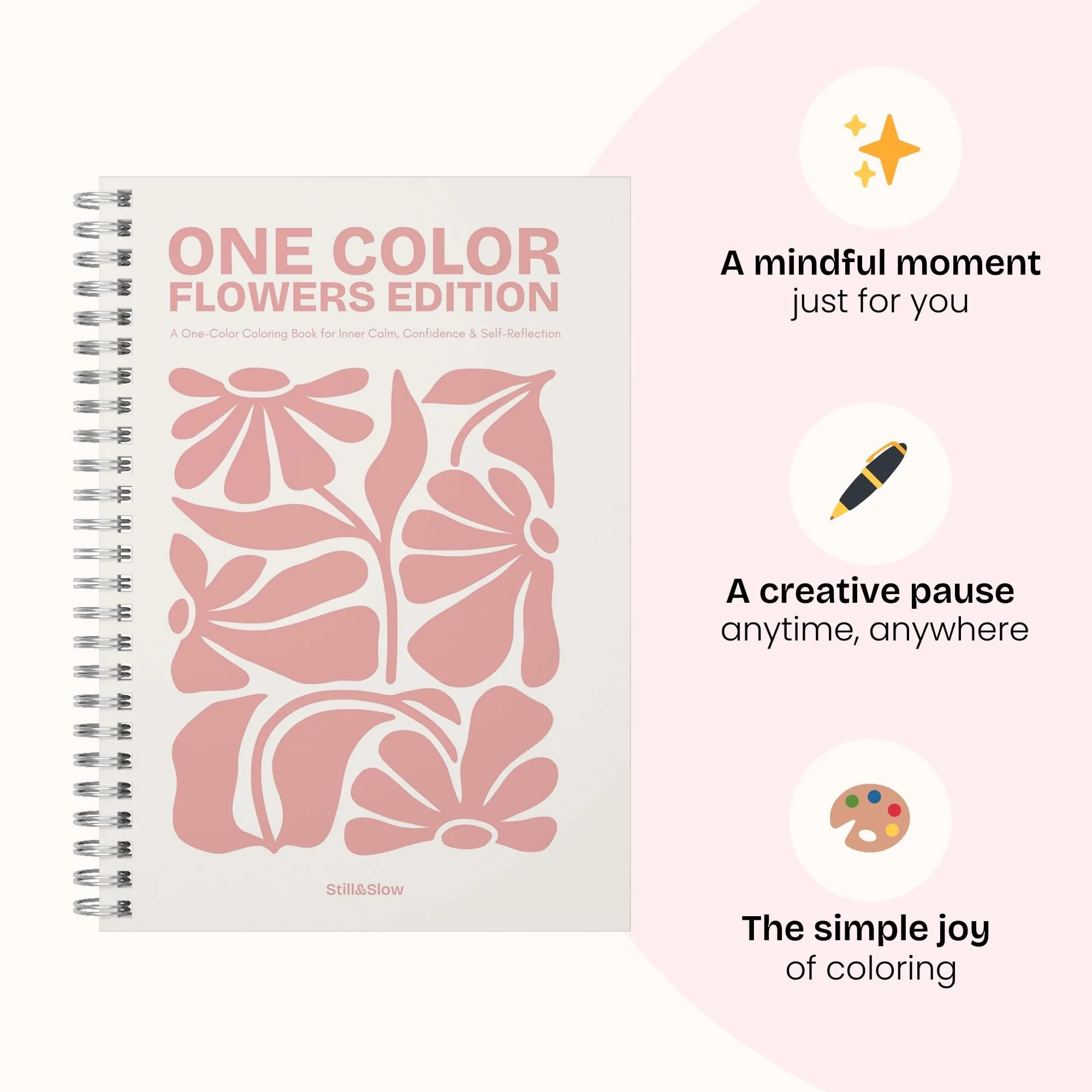 One Color Coloring Book - Flowers Edition - Image 5