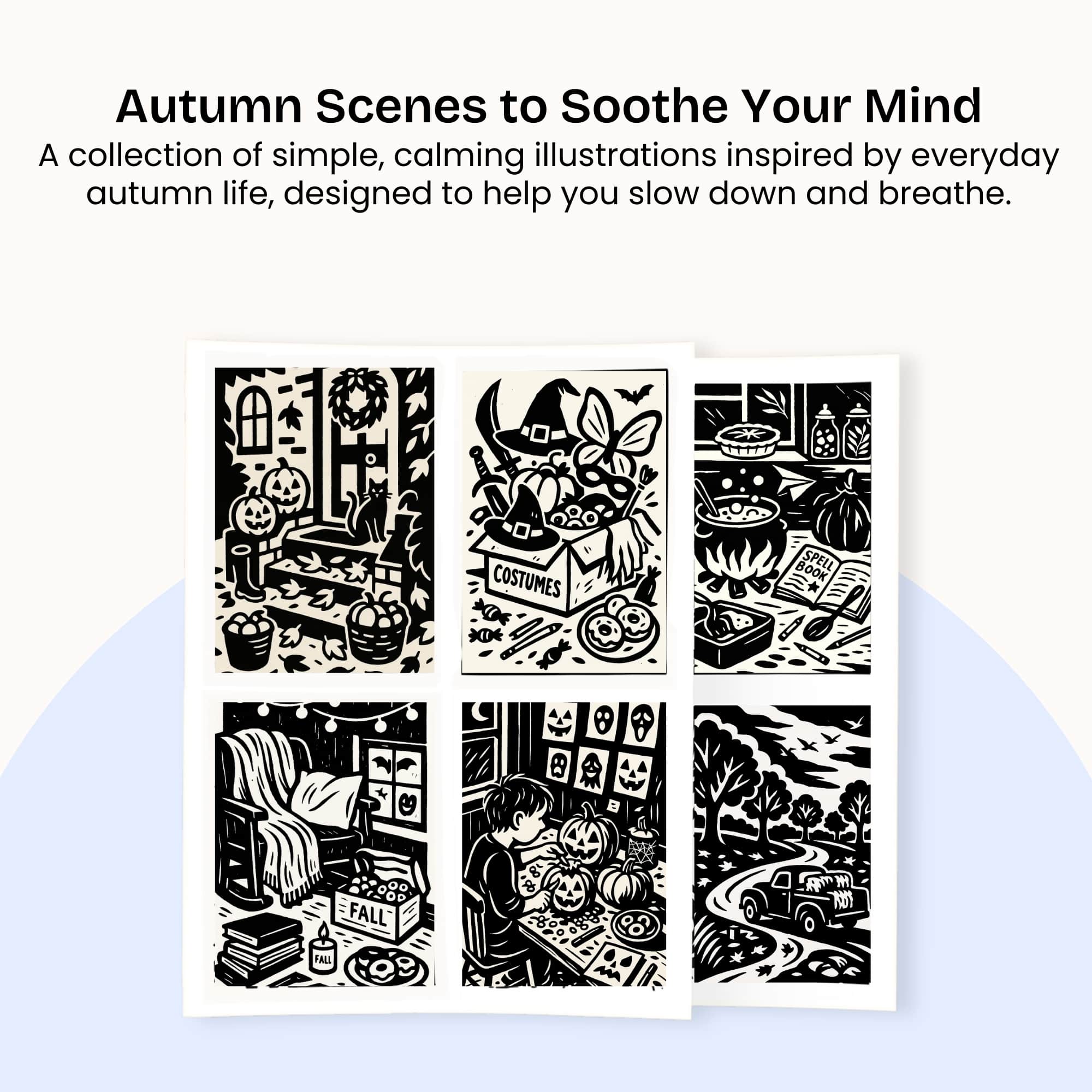 One Color Coloring Book - Autumn Edition - Image 8