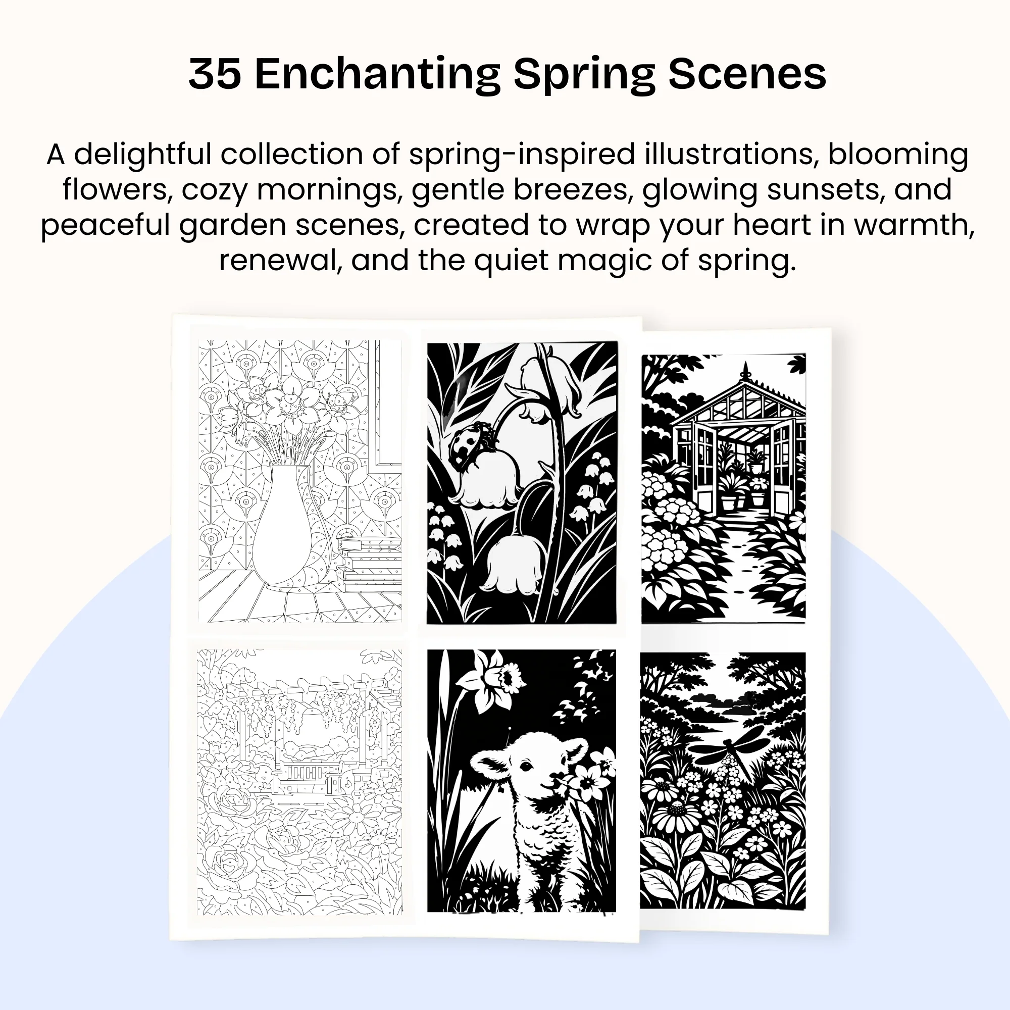 One Color Coloring Book - Spring Edition - Image 3